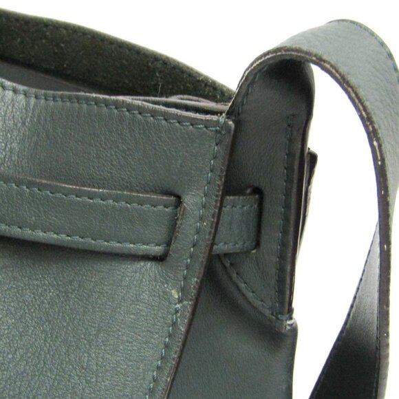 CELINE Khaki Leather Shoulder Bag - Picture 8 of 16